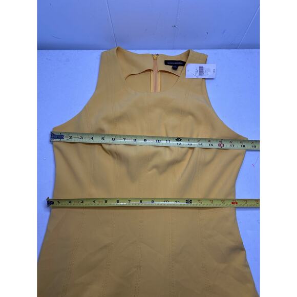 Banana Republic Yellow Fit and Flare Knee Length Dress. Size 10 NWT - Picture 5 of 5